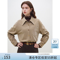 范思蓝恩23FS14336尖领轻通勤休闲衬衫女冬新款设计感白衬衣