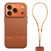 Native Union适用苹果17手机壳iPhone17/16 Pro Max保护套防摔超薄全包硬壳MagSafe磁吸带挂绳皮质男高级 【砂岩褐】手机壳+皮质背带
