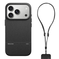 Native Union适用苹果17手机壳iPhone17/16 Pro Max保护套防摔超薄全包硬壳MagSafe磁吸带挂绳皮质男高级 【宇宙黑】手机壳+皮质背带