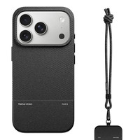 Native Union适用苹果17手机壳iPhone17/16 Pro Max保护套防摔超薄全包硬壳MagSafe磁吸带挂绳皮质男高级 【宇宙黑】手机壳+腕带