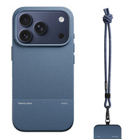 Native Union适用苹果17手机壳iPhone17/16 Pro Max保护套防摔超薄全包硬壳MagSafe磁吸带挂绳皮质男高级 【海军蓝】手机壳+腕带