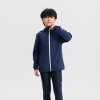 迪卡侬 儿童防风跑步夹克-Kiprun防风-海军蓝灰色