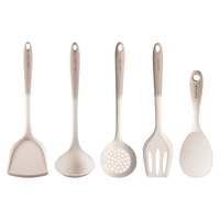 荣事达（Royalstar）硅胶锅铲勺套装食品级耐高温家用炒菜铲子汤勺漏勺饭勺煎铲组合 【五件套】铲+汤+漏+饭+煎