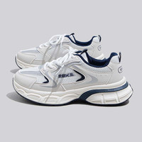 人本 C&U 2025年清仓女款百搭时尚板鞋运动鞋潮流老爹鞋加绒保暖博肯鞋 白兰92299C 37