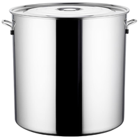 全适不锈钢桶带盖汤桶45*45cm加厚储水桶卤肉大汤锅食堂酒店餐饮商用 装水约140斤&不锈钢桶45* 45cm