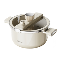 小熊 微压汤锅 搪瓷珐琅釉汤锅家用炖锅焖煮锅6L燃气灶通用JG061-P01 重磅更省时 24cm