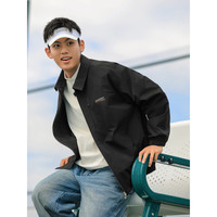 ACTUP吕小虎日系复古多口袋工装夹克秋季男士耐磨翻领拉链外套潮 黑色 2XL 185/100A