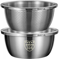LZJV 不锈钢沥水篮洗菜盆 实盆送漏盆