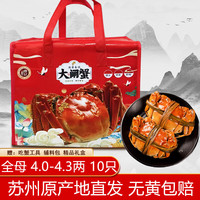 【活蟹】阳澄易顺大闸蟹现货鲜活特大螃蟹公母蟹生鲜礼盒 精品全母蟹