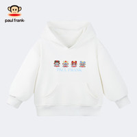 大嘴猴（paul frank）童装连帽卫衣2025秋冬款男女童舒适保暖多色中大童潮流百搭上衣 43AF米白 110