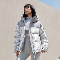 【凯斯哈林联名】波司登冬保暖撞色运动连帽短款羽绒服 190/108A