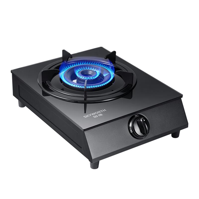 创维（Skyworth）燃气灶单眼灶具 5.2kW猛火台式煤气灶单眼灶台 家用大火力炉具钢化玻璃JZT-Z105T