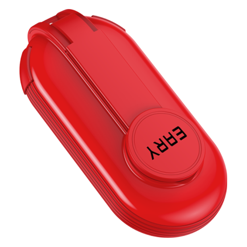  Eary 三合一快充 便携式手机充电器 伸缩充电线 扩充pd/usb口  Type-C+USB-A口 线充套装 红色 18W