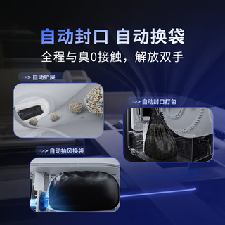 PETKIT小佩AI猫脸识别自动打包猫厕所ULTRA 可视自动猫砂盆 一键换砂大容量 喵生尊享套装