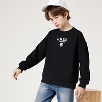 李宁 LI-NING 儿童卫衣男大童潮流时尚宽松套头无帽长袖上衣