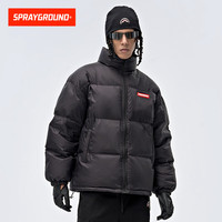 SPRAYGROUND鲨鱼嘴羽绒服夹克时尚宽松保暖加厚羽绒服 WD941307 黑色  L 