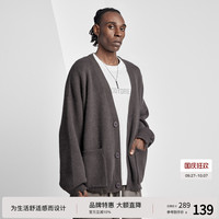 BODYDREAMBM开衫毛衣外套男复古高级休闲宽松V领针织衫潮