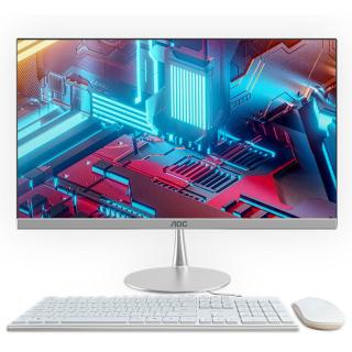 AOC 美人鱼734Pro 23.8英寸高清办公学习台式一体机电脑(酷睿i5-12450H 16G 512G)白