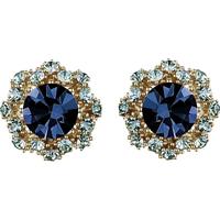 JAY蓝色复古耳钉女耳饰轻奢独特港风耳环耳夹