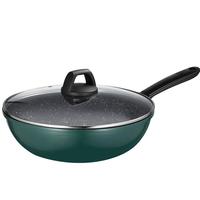 炊大皇（COOKER KING） 不粘锅平底炒锅家用炒菜锅煎锅电磁炉燃气灶通用炒菜锅 麦饭石色不粘炒锅 28cm