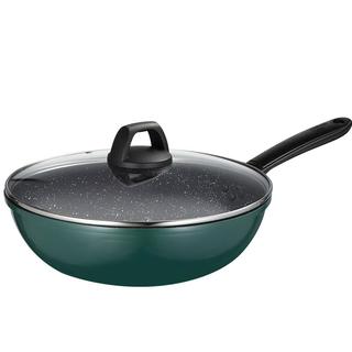 炊大皇（COOKER KING） 不粘锅平底炒锅家用炒菜锅煎锅电磁炉燃气灶通用炒菜锅 麦饭石色不粘炒锅 28cm