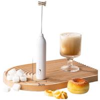 述屋说打奶泡器咖啡打泡器奶泡打发器 手持电动搅拌棒打发器打蛋器双头