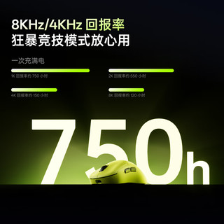 雷柏 VT3s MAX二代双8K版 PAW3950引擎 星空黑 无线有线双模游戏鼠标