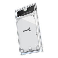 长城2.5寸透明移动硬盘盒USB3.0通用笔记本电脑外置【大国重器】 USB2.0透明款【赠数据线】