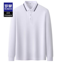 【秋季选搭套装合集】罗蒙男士长袖POLO衫2025秋卫衣休闲裤f 180 3T034881A白色