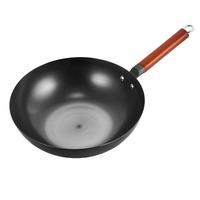 Midea 美的 铁锅炒锅 无涂层炒菜锅煎锅精铸熟铁锅平底电磁炉燃气灶明火通用 32cm无涂层·铁锅