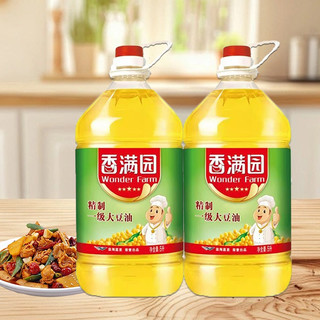 香满园 精制一级大豆油 5L*2桶