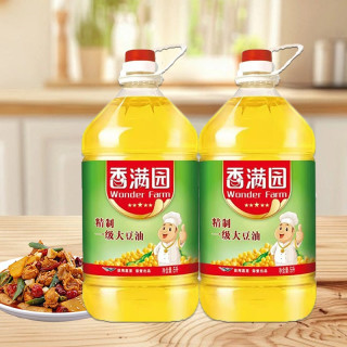 香满园 精制一级大豆油 5L*2桶