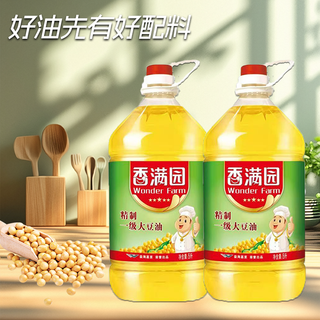 香满园 精制一级大豆油 5L*2桶