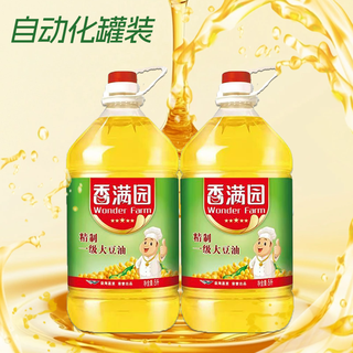 香满园 精制一级大豆油 5L*2桶