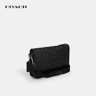 COACH 奢侈品男包HERITAG斜挎包炭黑色 CW373