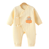贝乐咿婴儿衣服秋冬款保暖连体衣新生儿衣服夹棉连体衣满月宝宝哈衣爬服