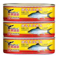 鹰金钱 臻选豆豉鲮鱼227g即食方便速食下饭菜户外野餐鱼肉罐拌饭官方正品 臻选豆豉鲮鱼227g*3罐