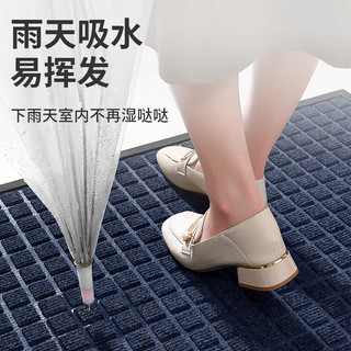 柏能家用商用防滑垫入户门地垫吸水门垫酒店迎宾垫门口地垫蹭灰脚垫 哈里斯-蓝色 45cm*75cm
