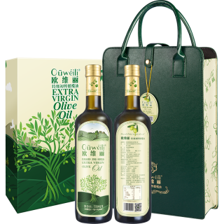 欧维丽 特级初榨多酚橄榄油750ml*2瓶礼盒