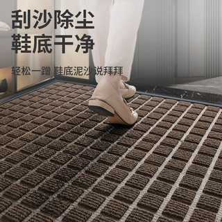 柏能家用商用防滑垫入户门地垫吸水门垫酒店迎宾垫门口地垫蹭灰脚垫 哈里斯-米棕色 60cm*90cm