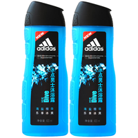 adidas阿迪达斯男士活力沐浴露清凉舒爽留香 冰点沐浴露400ml*2瓶装