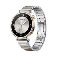 华为 HUAWEI WATCH GT4 蓝牙智能手表 41mm 皓月银 不锈钢间金表带