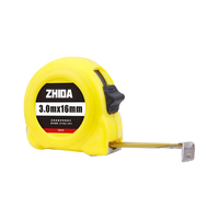 执达 钢卷尺 尺子米尺盒尺工地工程圈尺一级高精度家用测量工具 手推锁定钢卷尺3m*16mm【亮色】