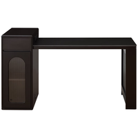 全友家居法式复古岛台餐桌餐边柜一体可伸缩岩板台面餐桌带椅子一套 岩板|岛台餐桌+欢藤餐椅*4 一桌四椅