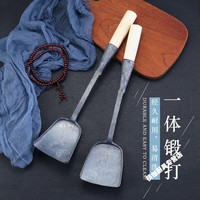 筷创 铁锅铲 一体成型手工锻造炒菜勺铲 木柄厨具