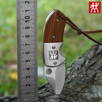 双立人德国品质不锈钢小刀折叠刀木柄小胖刀锋利高硬度拆快递刀 尖头小胖刀 一把 60以下 x 5cm x 7cm