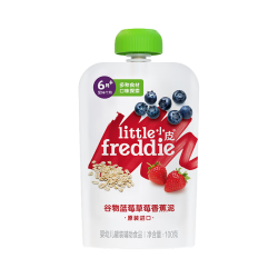 LittleFreddie Little Freddie）婴儿水果泥西梅泥  谷物蓝莓草莓香蕉泥 100g*1袋