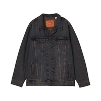 Levi's李维斯 美式复古水洗做旧 中蓝 XS 男士牛仔夹克