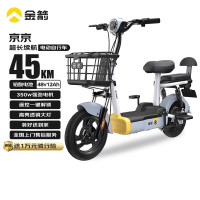 金箭 电动自行车京京48V12Ah铅酸电池续航45公里上班代步遥控一键解锁小电驴 格子灰