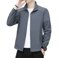 JEEP SPIRIT吉普防晒衣服男夏季男士冰丝外套防紫外线透气高端薄款速干夹克 L 浅蓝